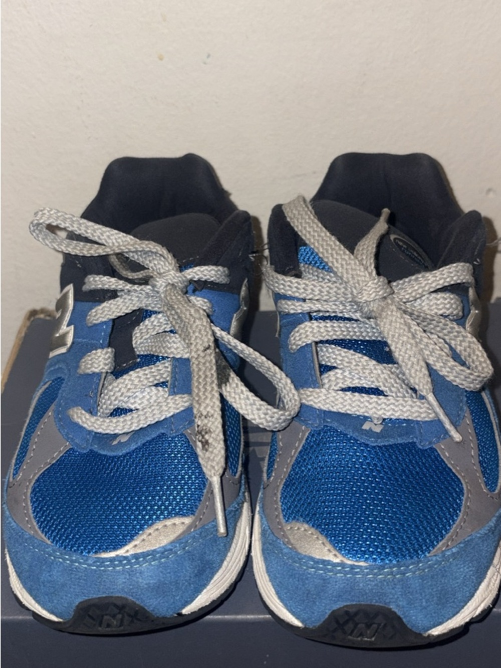 New Balance Blue and Gray Kids Sneakers